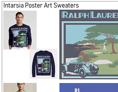 Intarsia Poster Art Sweaters