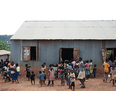 African slum children