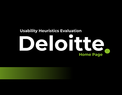 Heuristics Evaluation For Deloitte Home Page