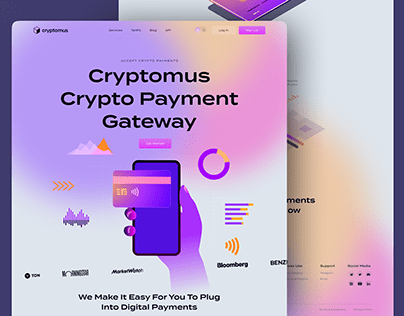 Crypto Payment Landing Page Design- Cryptomus.com
