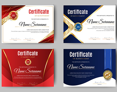 Project thumbnail - Certificate template Design Collections