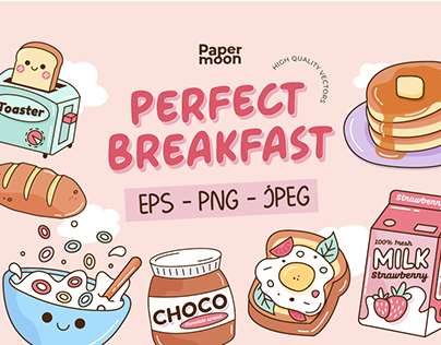 Perfect Breakfast Cute Illustrations