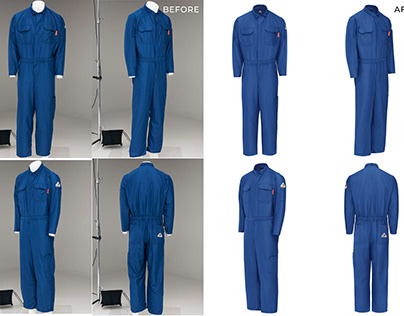 Ghost Mannequin Coverall Retouch & Color Correction