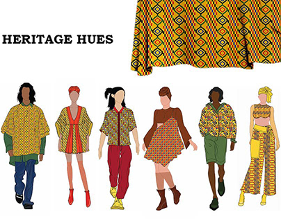 "Heritage Hues"/ Kente cloth/ Print collection