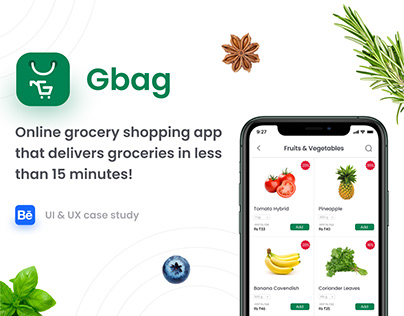 Gbag online grocery - UI&UX case study