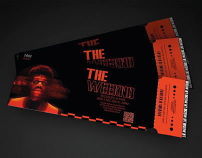 The Weeknd Ticket Design