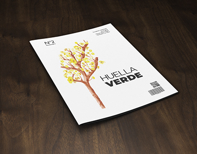 Diseño de Editorial. Revista Huella Verde