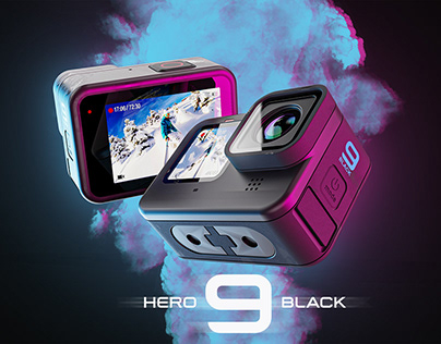 Gopro 9 Hero 3D Render Ad