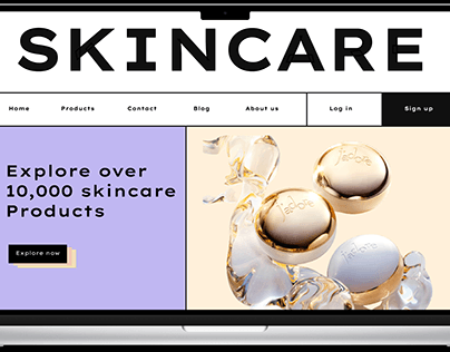 Neo-Brutalisim Landing page for a skincare brand