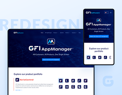 GFI Software Website Redesign - UX/UI