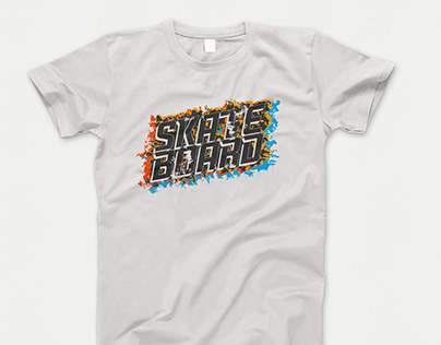 Skateboarding, print, t-shirt, vintage