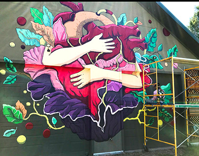Barn Heart Mural