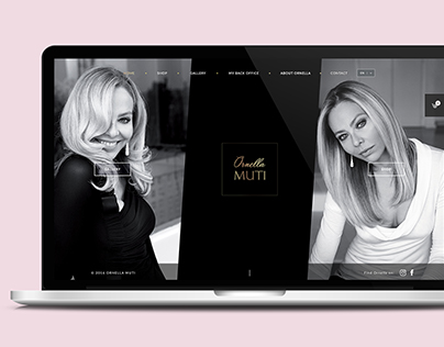 Fullscreen Website Design / Ornella Muti