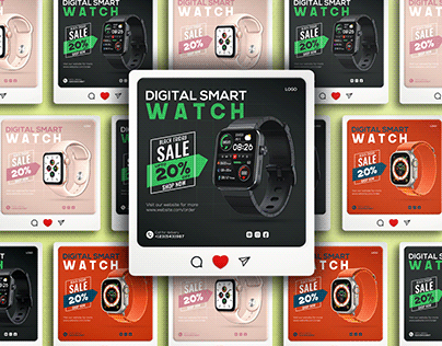 Instagram social media design for smart watch