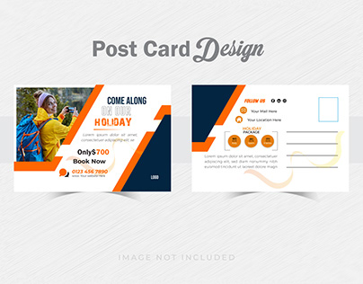 Post Card Design template Holiday