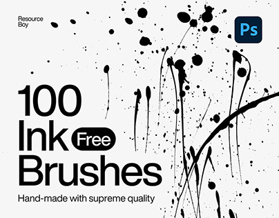 100 Free Ink Photoshop Brushes [4K]