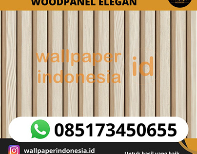 WALLPAPER DINDING MOTIF WOODPANEL ELEGAN