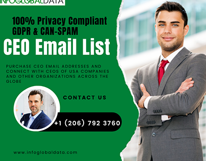 100% Privacy Compliant: GDPR & CAN-SPAM CEO Email List