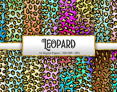 Leopard Glitter Background