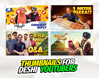 Thumbnail design for deshi youtubers