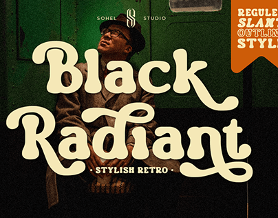 Black Radiant - Retro Header Font