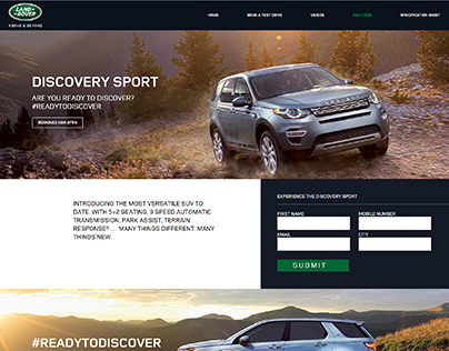 Landrover Discovery Sports Microsite