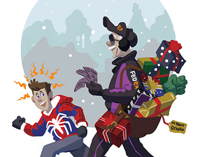 Holiday Charity Raffle Comic Covers