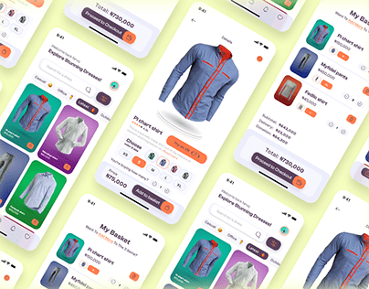 Cloth Shopping App + VR experience UI/UX
