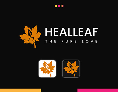 h letter leaf logo