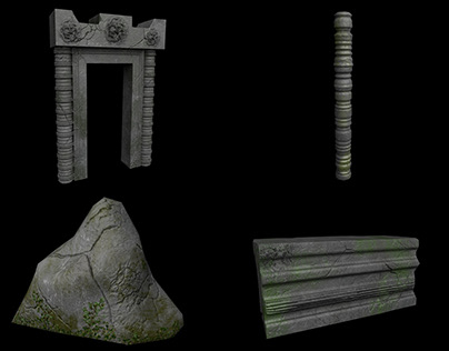 3D Maya P8 - Asset modeling Ankor Wat