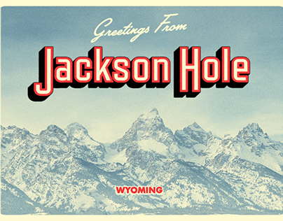 Jackson Hole Vintage Postcard