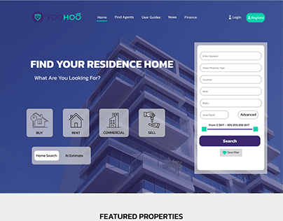 Project thumbnail - Yoohoo Homes website design