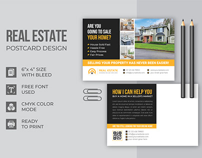 Real Estate Company Postcard Design