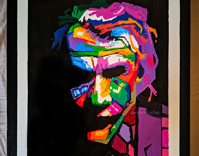 Acrylic painting of joker