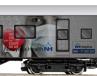 Branding for Narayana Health Care on Indian Railways.