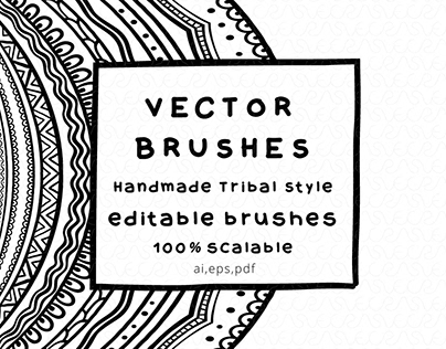 Vector Brushes - Handmade Tribal Style Graphics