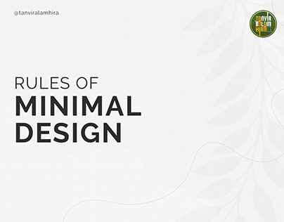 Rules of Minimal Design