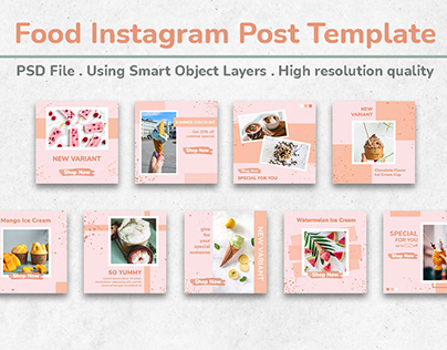 Free Download - Food Instagram Post Template Vol 1
