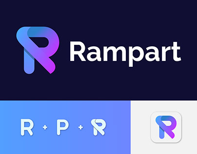 R and P Modern logo design and letter logo design