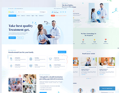 Healthcare Service Website Landing Pages