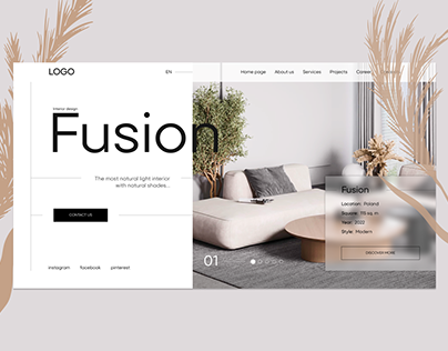 Website for an interior design studio on Wordpress