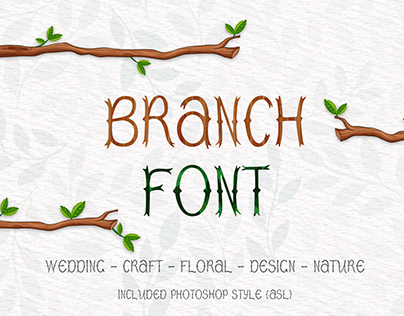 Tree Branch Font