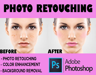 I will do skin retouching , color enhancement.