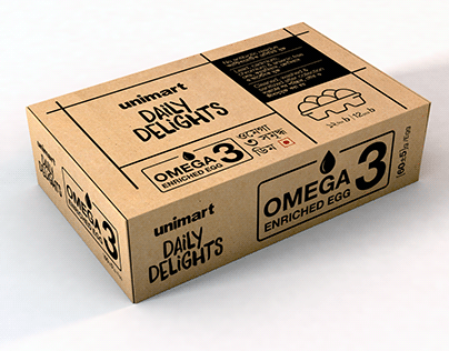 Unimart Egg Box modeling rendering