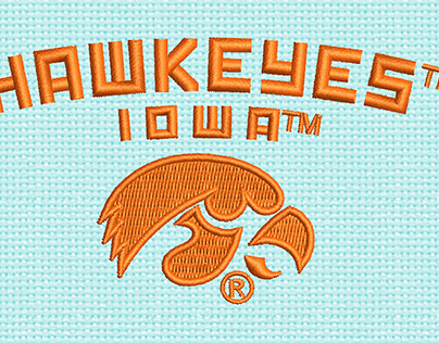 Hawkeyes Iowa Embroidery logo.