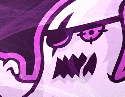 Ghost Pirate Mascot Logo Project