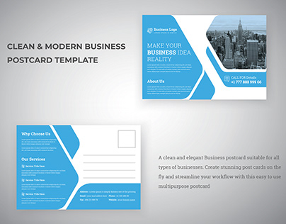Postcard Template for Business promotion