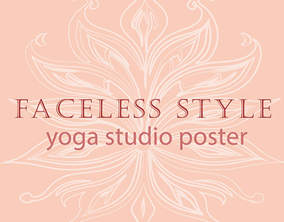 Faceless style yoga poster