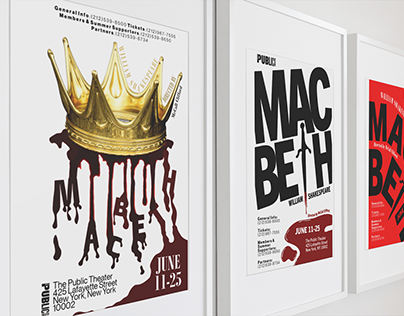 Macbeth Public Theater Poster Design