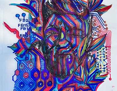 Hundertwasser emulation piece